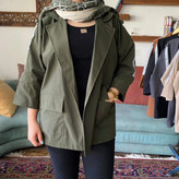 بارانی سبز یشمی کتان TC