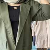 بارانی سبز یشمی کتان TC