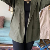 بارانی سبز یشمی کتان TC