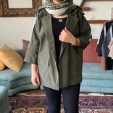 بارانی سبز یشمی کتان TC