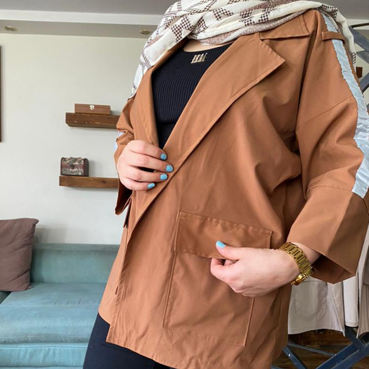 بارانی شکلاتی کتان TC