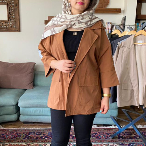 بارانی شکلاتی کتان TC