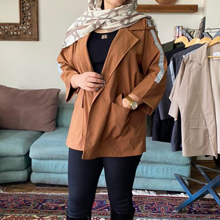 بارانی شکلاتی کتان TC