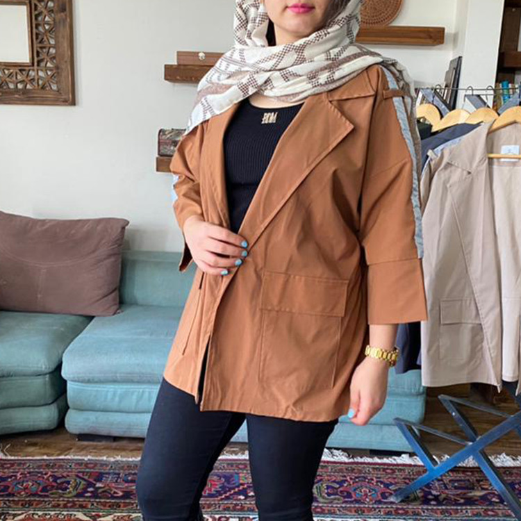 بارانی شکلاتی کتان TC