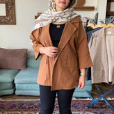 بارانی شکلاتی کتان TC