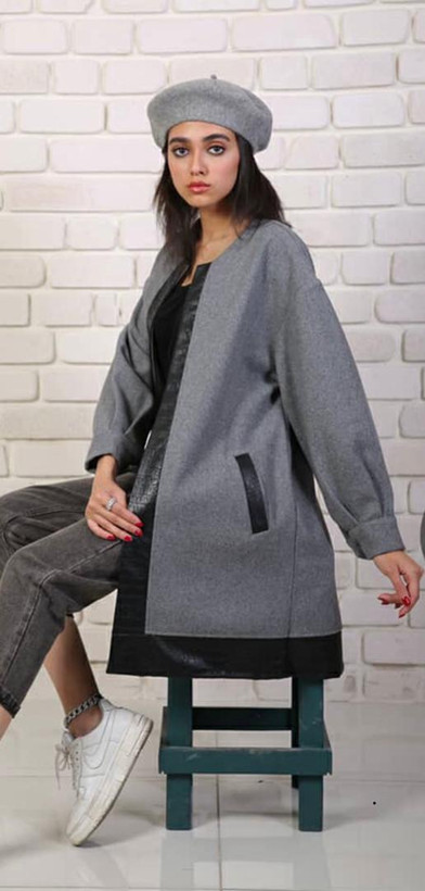 پالتو فوتر زنانه خرج کار چرم