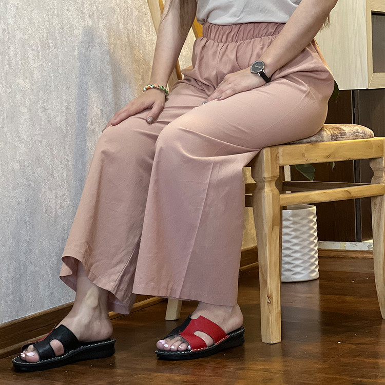 شلوار لینن زنانه گلبهی