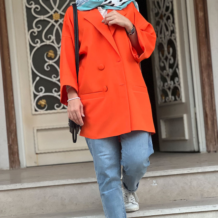 مانتو نارنجی کتی