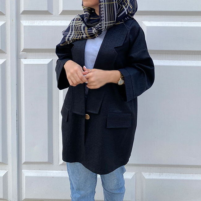 مانتو کتی مشکی پوست ماری