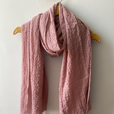 شال صورتی ساده پفکی