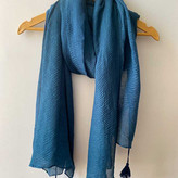 شال ساده پلیسه نخی