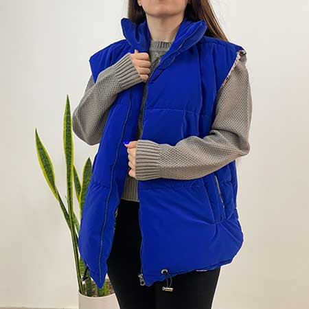 پافر سیلیکونی زنانه آبی کاربنی