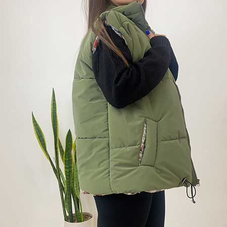 پافر سیلیکونی زنانه سبز