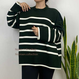 بافت راه راه سبز نخ ترک