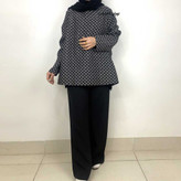 مانتو مجلسی مشکی ژاکارد