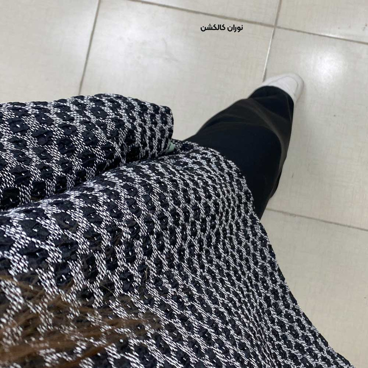 مانتو مجلسی مشکی ژاکارد
