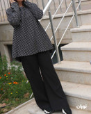 مانتو مجلسی مشکی ژاکارد