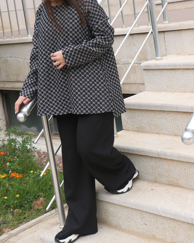 شلوار بگ مشکی کمرکش - مازراتی سایز 42