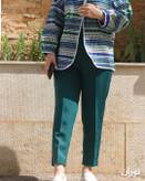 شلوار سبزآبی دمپا پاکتی مازراتی سایز 36