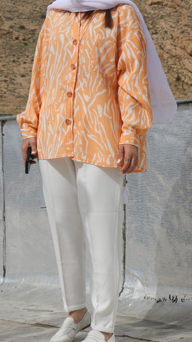 شلوار سفید دمپا پاکتی مازراتی سایز 44