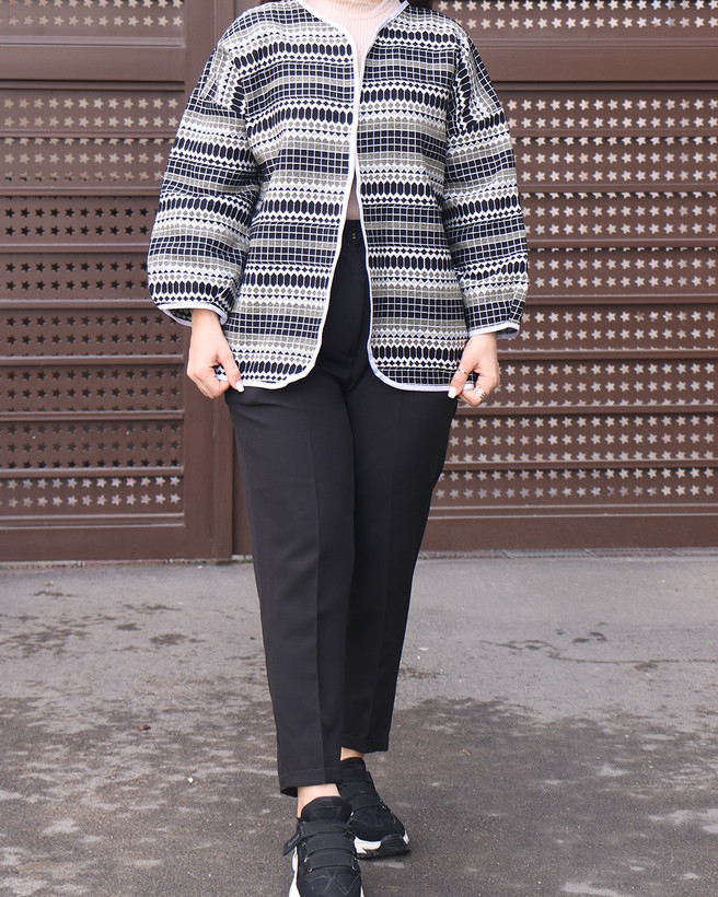 شلوار مشکی دمپا پاکتی مازراتی سایز 44