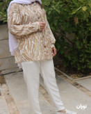 شلوار سفید دمپا پاکتی مازراتی سایز 38