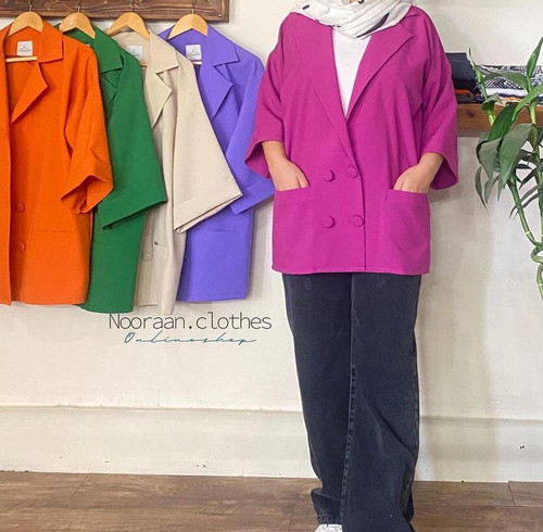 مانتو کتی زنانه سرخ آبی