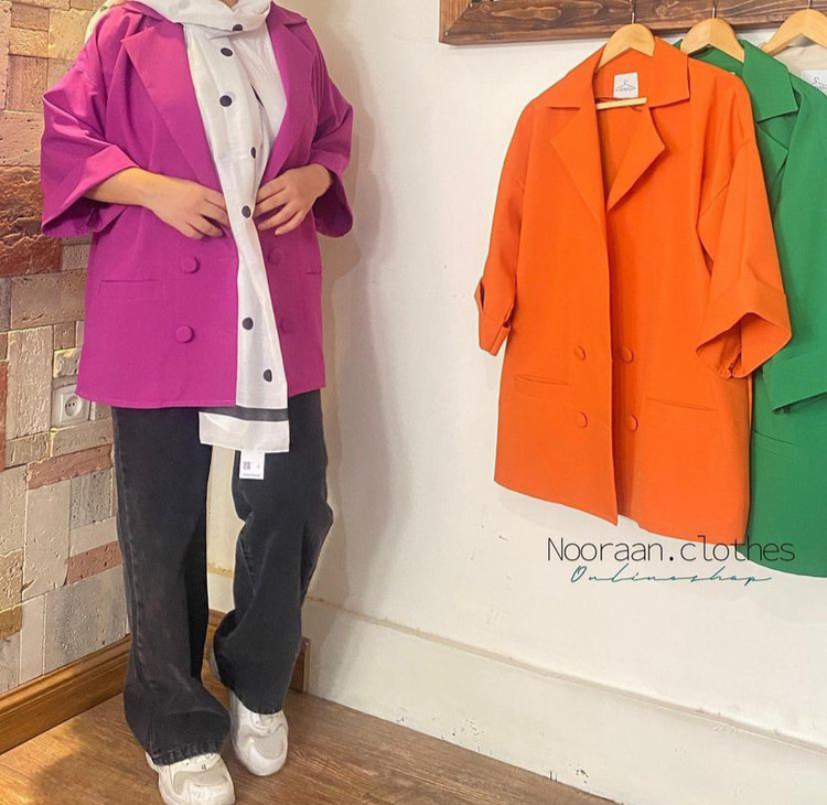 مانتو کتی زنانه سرخ آبی