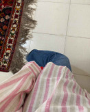 مانتو لینن راه راه صورتی و کرم