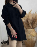 مانتو جلوبسته مشکی