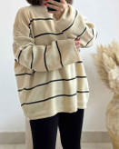 خرید بافت راه راه سفید مشکی