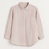 مانتو لینن راه راه صورتی و کرم