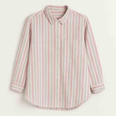 مانتو لینن راه راه صورتی و کرم