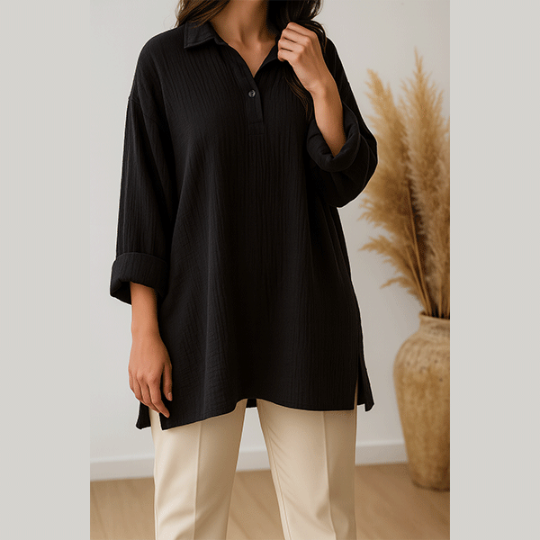 تونیک جلوبسته مشکی