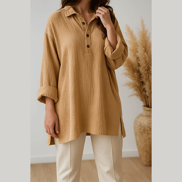 تونیک جلوبسته کرم