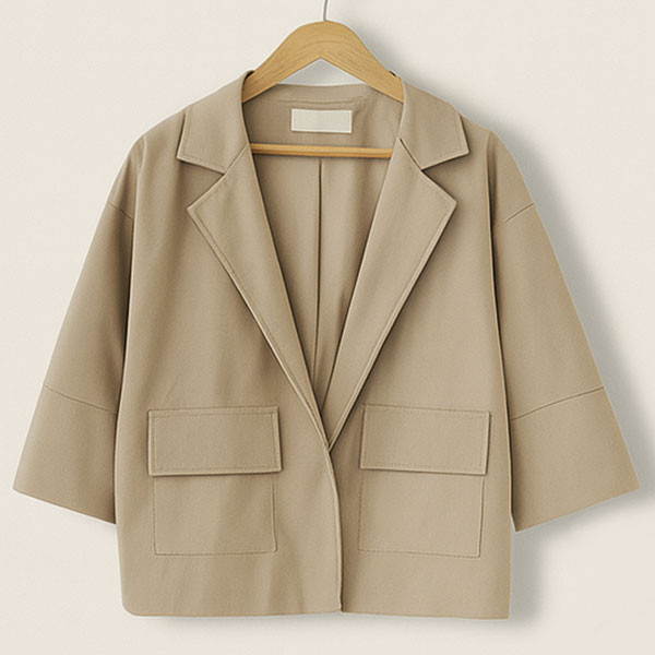 بارانی کرمی کتان TC